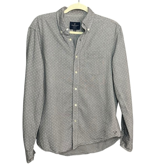 American Eagle Outfitters Other - American Eagle Outfitters Long Sleeve Button Down Grey Shirt Size Medium